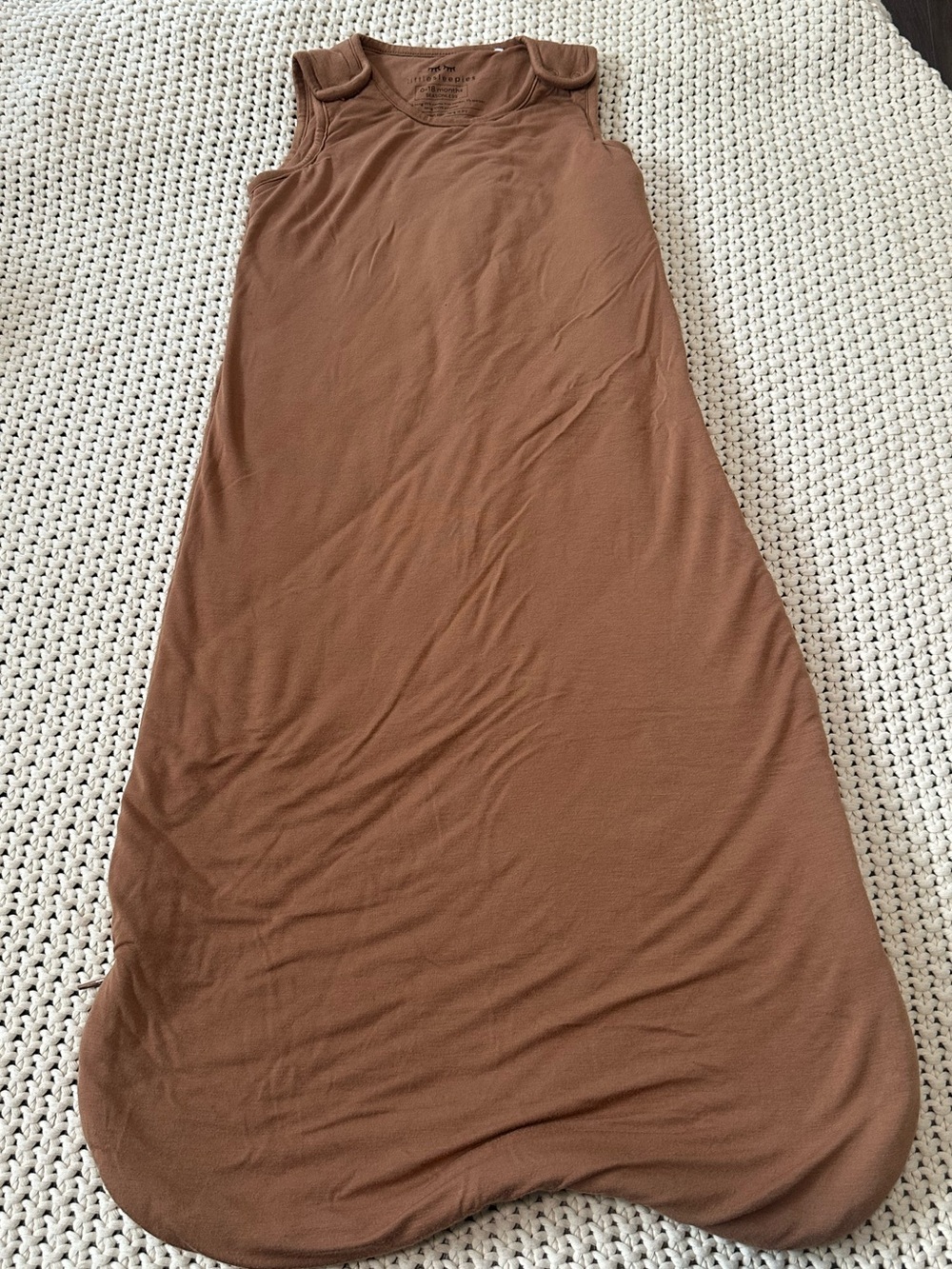 Little Sleepies 6-18 Months Seasonless Brown Bamboo Sleeveless Sleep Sack